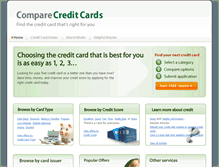 Tablet Screenshot of comparecreditcards.com